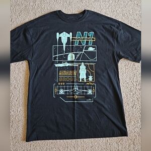 Star Wars Black Short Sleeve Tee with Technical Graphic